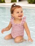 Bañador niña florecitas rosas