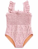 Bañador niña florecitas rosas