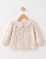 Blusa cuello bebé setas