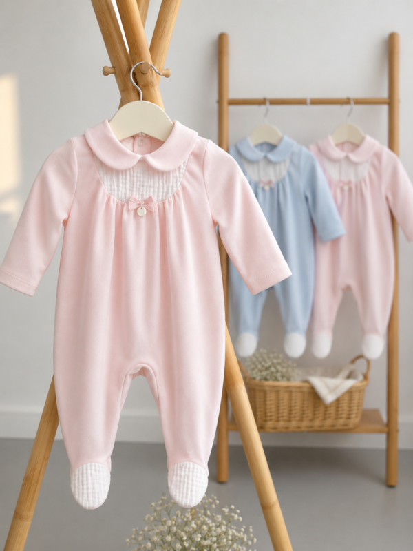 Pijama bebé rosa
