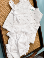 conjunto Andrea bordado blanco
