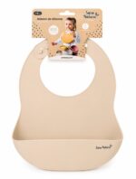 Babero silicona beige