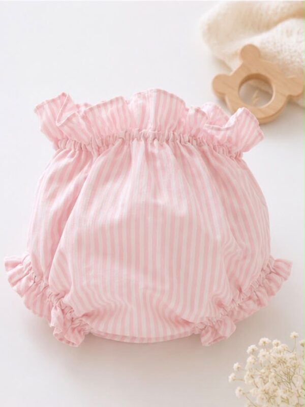 Cubre pañal rayas rosa
