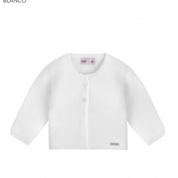 Chaqueta larga punto bobo BLANCO 200
