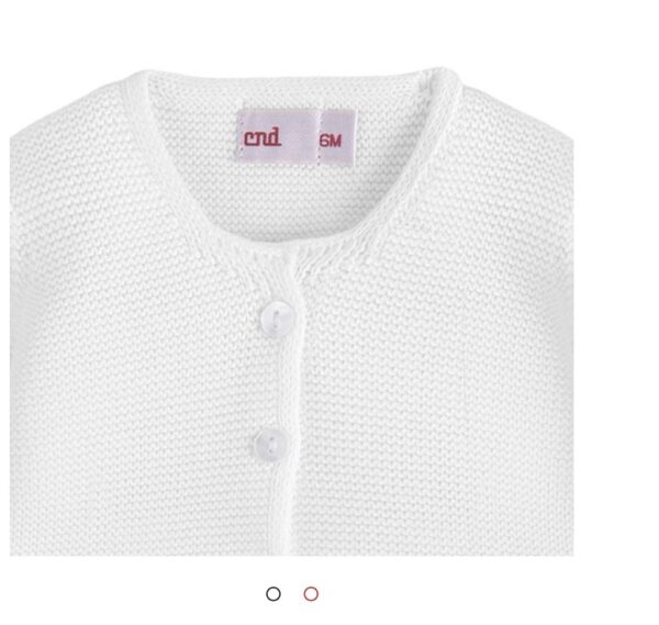 Chaqueta larga punto bobo BLANCO 200