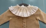 Pelele punto cuello engomado smock beige