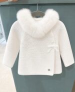 Chaqueta de punto blanca