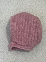 Conjunto de punto rosa cuello floral