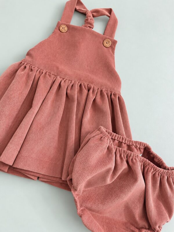 Vestido pana rosa