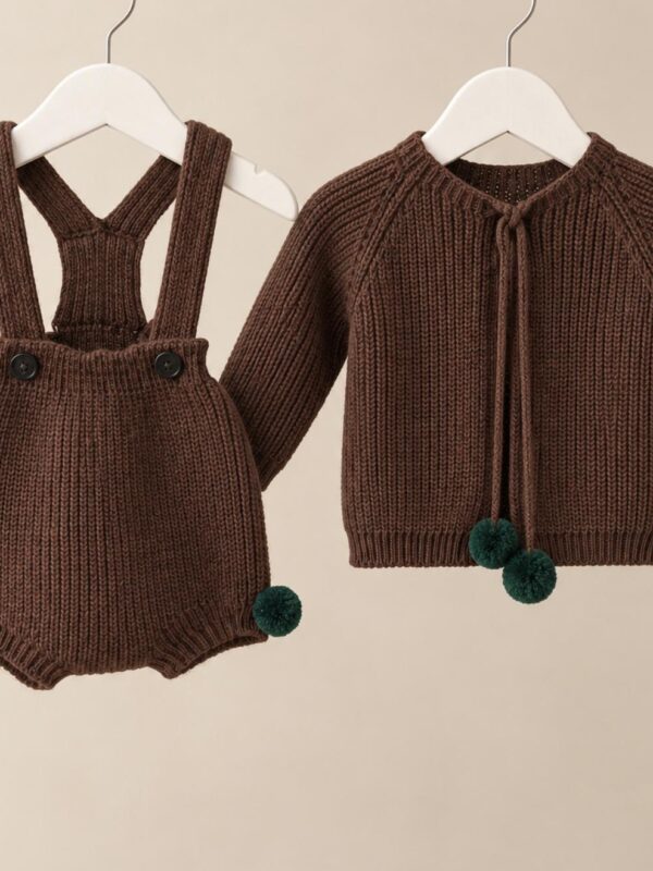 Conjunto perlado chocolate