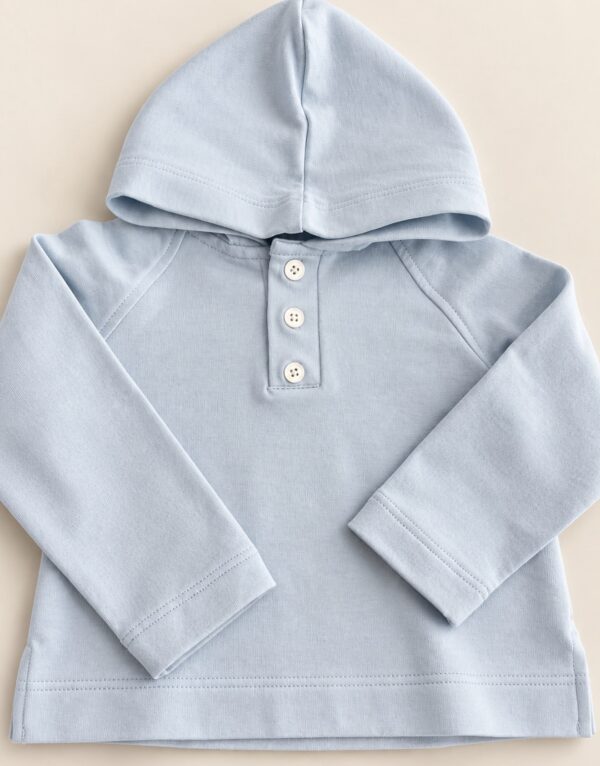 Sudadera capucha celeste