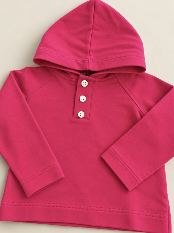 Sudadera capucha fucsia