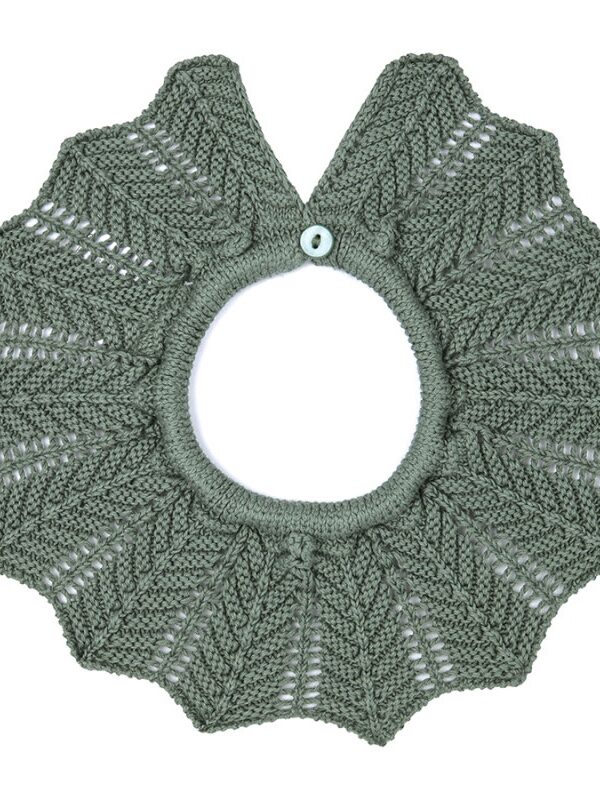 Cuello punto links calado VERDE LIQUEN 761