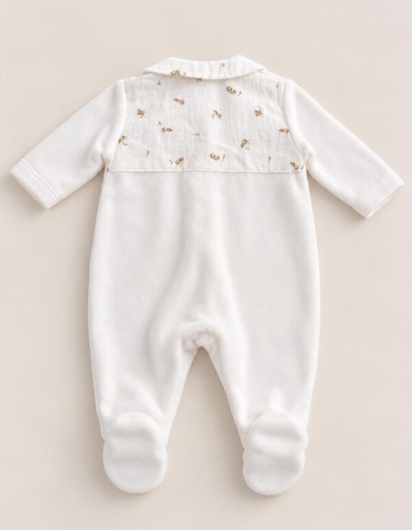 Pijama bebé blanco estampado