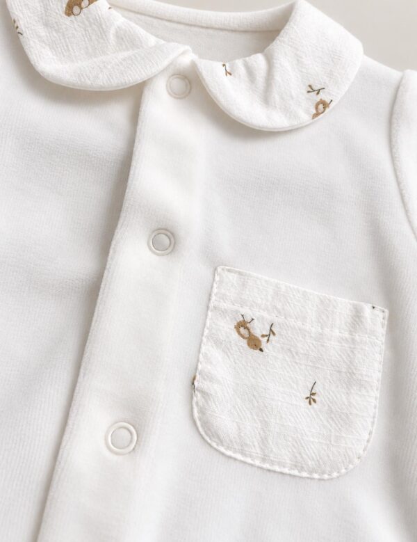 Pijama bebé blanco estampado