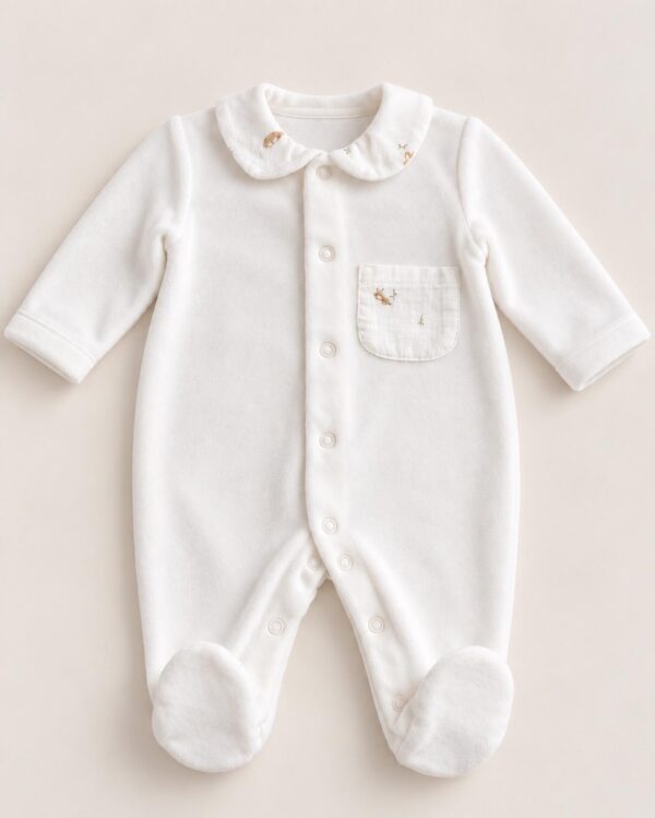 Pijama bebé blanco estampado