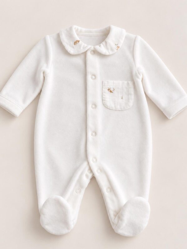 Pijama bebé blanco estampado