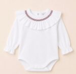 Body cuello smock burdeos