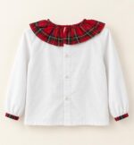 Blusa cuello cuadros