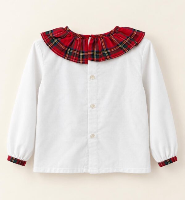 Blusa cuello cuadros