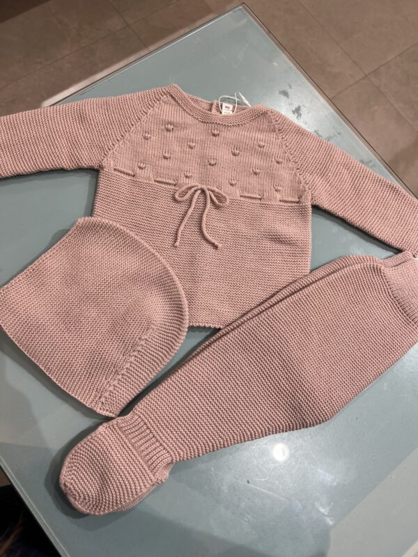 Conjunto 3 piezas rosa empolvado